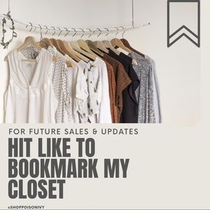 Like This Post to Bookmark My Closet!